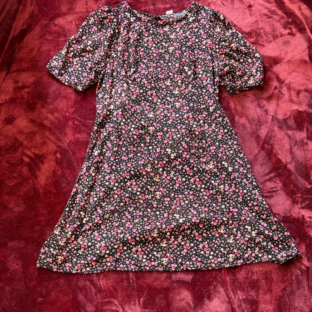 Old Navy Floral Dress - Black and Pink